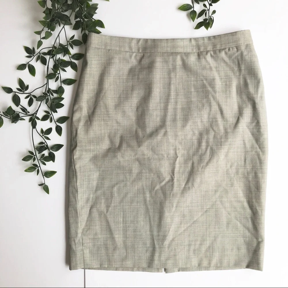 J. Crew Light Gray Pencil Skirt